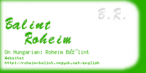 balint roheim business card
